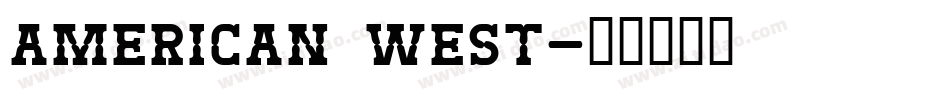 American West字体转换